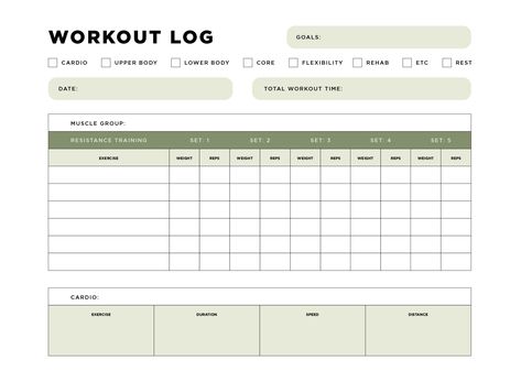 Printable Exercise Log Workout Exercise Log Template, Workout Log Printable, Workout Logs, Exercise Log, Printable Workout, Workout Calendar, Printable Workouts, Daily Exercise Routines, Workout Log