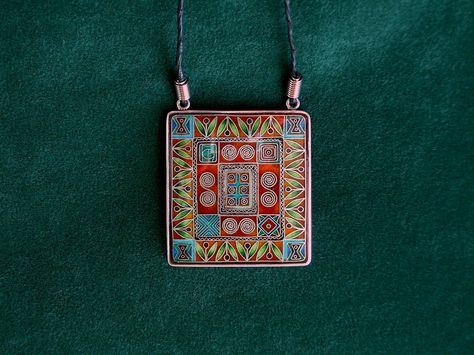 Cloisonne enamel necklace Cloisonne Enamel Jewelry, Cloisonne Jewelry, Antique Silver Jewelry, Witch Jewelry, Painted Jewelry, Hand Painted Jewelry, Necklace Pendants, Enamel Necklaces, Eye Pins