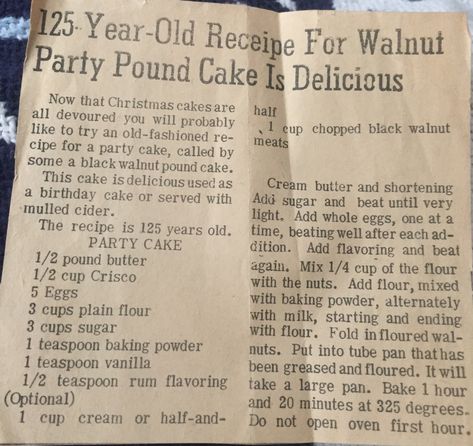 Black Walnut Pound Cake Recipe, Black Walnut Pound Cake, Walnut Pound Cake Recipe, Walnut Pound Cake, Black Walnuts Recipes, Best Pound Cake Recipe, Pound Cake Recipes Easy, Cake Delicious, Cake Recipes Easy Homemade