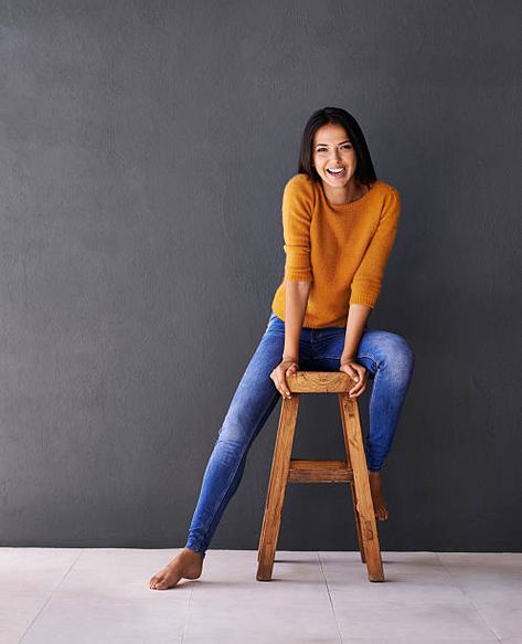 13,929 Woman Stool Stock Photos, Pictures & Royalty-Free Images - iStock Stool Poses, Woman Posing, Miss Match, Gray Wall, Woman Sitting, High Stool, Figure Poses, Studio Shoot, Free Stock Photos Image