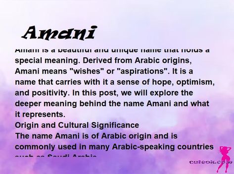 meaning of the name "Amani" meaning of the name Amani, meaning of my name, spiritual meaning of my name Meaning Of Name Amani, Kayla Meaning, Madison Meaning, Laurel Meaning, Aaliyah Meaning, Audrey Meaning, Eden Meaning, Aurora Meaning, Faith Meaning