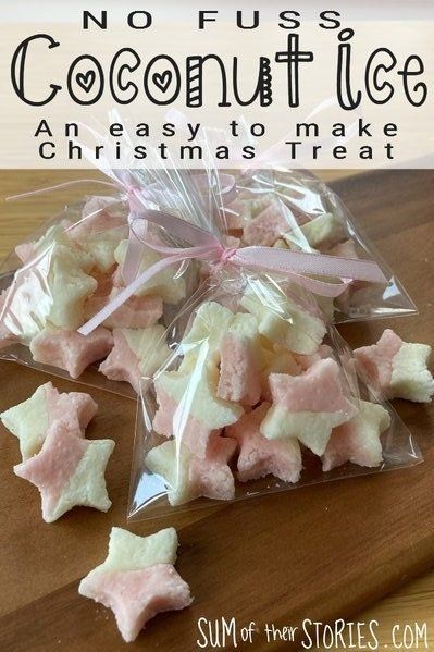 Homemade Coconut Candy, Easy To Make Christmas Treats, Coconut Ice Recipe, Mini Cherry Cheesecakes, Ice Recipe, Snickerdoodle Cookies Easy, Bake Sweets, Ice Candy, Christmas Candy Gifts