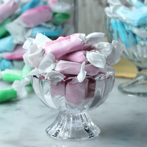 Saltwater Taffy Recipe by Tasty Taffy Recipe Homemade, Homemade Salt Water Taffy, Salt Water Taffy Favors, Salt Water Taffy Recipe, Homemade Taffy, Taffy Recipe, Saltwater Taffy, Easy Candy, Dump Dinners