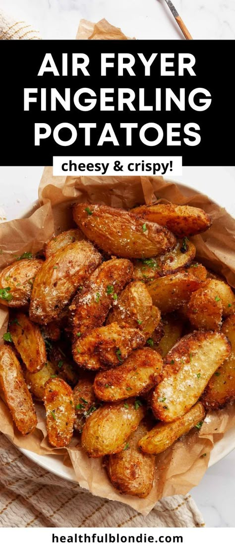 Air Fryer Baby Potatoes, Fingerling Potatoes Recipes, Air Fryer Potatoes, Air Fry Potatoes, Air Fryer French Fries, Grow Food, Fingerling Potatoes, Air Fryer Dinner Recipes, Healthy Side