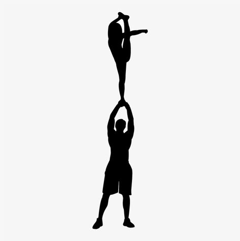 Cheerleading Silhouette, Cheerleader Art, Cheerleader Clipart, Cheer Clipart, Senior Posters, Dance Artwork, Cheerleading Stunt, Cheer Stunts, Cheer Coaches