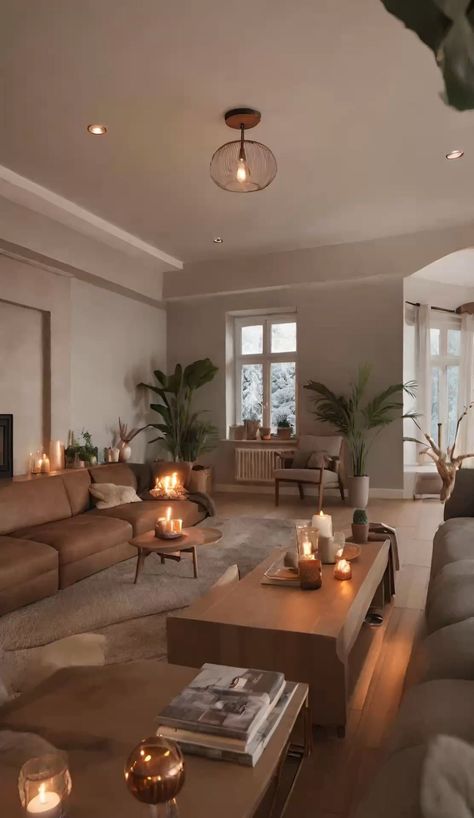 "Urban Oasis living room ideas Earth Tone Modern Living Room, Cozy Earthy Apartment Aesthetic, Earthy Lounge Room, Earthy Apartment Aesthetic, Warm Earthy Living Room, Earth Toned Living Room, Earthy Tones Living Room, School Apartment, Earth Tone Living Room