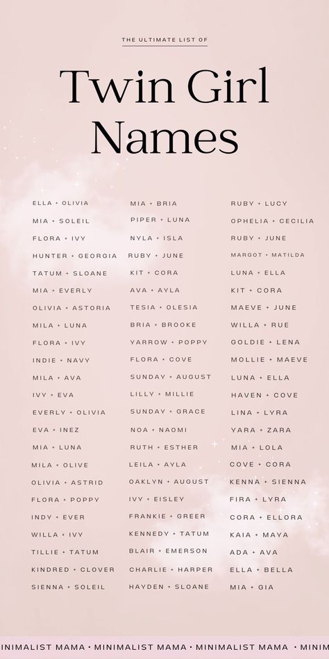 Fantasy Twin Names, Twin Names For Girls, Baby Names For Twins, Names That Rhyme, 4 Letter Girl Names, Names For Twins, Twin Girl Names, Cute Instagram Story Ideas, Lettering Idea