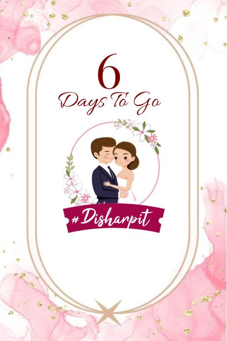 White Joyful Wedding Countdown  Poster Joyful Wedding, Countdown Poster, Kindle Book Cover, Wedding Countdown, Etsy Banner, Campaign Posters, Wedding Posters, Blog Header, Facebook Event