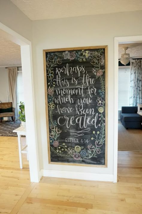 14 DIY Chalkboards to Transform Your Note-Taking into Fun Wall Art Papan Tulis Kapur, Big Blank Wall, Kitchen Chalkboard, Chalk Wall, Magnetic Chalkboard, Diy Chalkboard, Chalkboard Wall, Large Wall Decor, Chalkboard Art