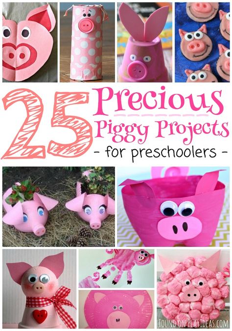 25 Precious Piggy Projects for Preschoolers Healthy Toddler Lunch, Projects For Preschoolers, Toddler Lunch Recipes, Farm Animal Crafts, 3 Little Pigs, Toddler Lunch, Pig Crafts, Dinosaur Activities, Farm Crafts