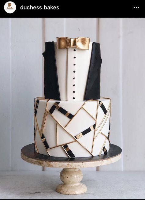 Luxury Cake For Men, Tuxedo Invitation, Suit Cake, Man Cakes, Paris Themed Cakes, Sequin Cake, Fondant Cakes Birthday, Bottle Cake, Fondant Cake Designs