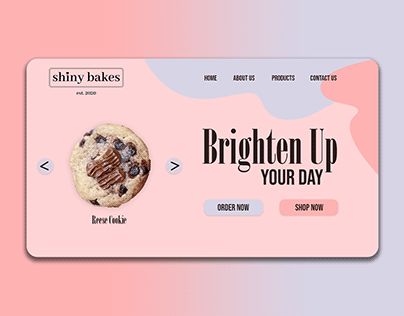 Cookies Website Design, Bakeshop Design, Cake Website Design Layout, Cake Shop Website Design, Landing Page For Bakery, Cookie Website, Cookies Website, Graphic Design Portfolio Layout, Storing Cookies