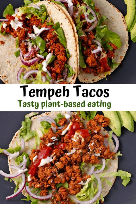 Make the best tempeh tacos using our technique for making perfect crumbled tempeh taco meat. Add original seasonings and prepare for scrumptious munching of the most tantalizing plant-based (vegan) tacos ever! #tempehtacos #vegantacomeat #anothermusicinadifferentkitchen #vegantacos Vegan Taco Filling, Probiotic And Prebiotic, Tempeh Tacos, Vegan Tacos Meat, Taco Filling, Vegan Taco, Gut Healing Recipes, Vegetarian Tacos, Healing Recipes