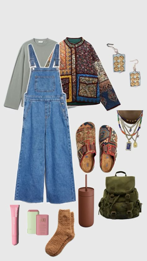 #outfitinspo #modestoutfit #hijabi #aesthetic #boho 70s Inspired Outfits, Silly Clothes, Aesthetic Boho, Casual College Outfits, Hijabi Aesthetic, Funky Outfits, Todays Outfit, Warm Outfits, Dope Outfits