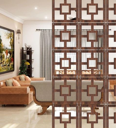 Hanging Room Divider, Modern Partition Walls, Wall Partition Design, Modern Room Divider, Living Room Divider, Hanging Room Dividers, Divider Design, Room Divider Screen, Living Room Partition