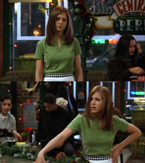 Jennifer Aniston as Rachel Green in Friends, early seasons. 1990s. Rachel Green Early Seasons, Season 3 Rachel Green Hair, Rachel Season 3 Friends Hair, Rachel Green Brown Hair, Rachel Green Season 3 Hair, Jen Aniston Hair, Friends Sitcom, Estilo Rachel Green, Rachel Green Hair