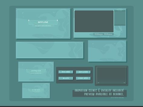 Aesthetic Genshin Impact Twitch Overlay Design | Light Cyan Aesthetic Genshin Impact, Twitch Overlay Design, Cyan Aesthetic, Aesthetic Genshin, Twitch Streaming Setup, Twitch Banner, Streaming Setup, Light Cyan, Youtube Gamer