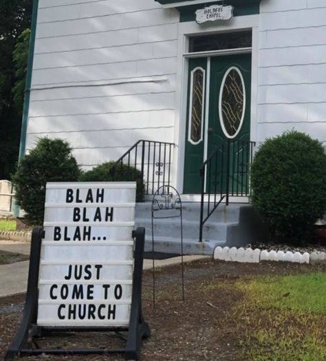 "Staying in bed screaming, 'Oh God!' does not constitute going to church." Funny Church Signs, Staying In Bed, Going To Church, Church Signs, Christ Quotes, God Will Provide, Christian Motivation, Jesus Is Life, Christian Humor