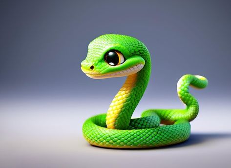 3d Snake, Viper Snake, Baby Snakes, Snake Head, Blind Box, Premium Photo, Caterpillar, 3 D, Stock Photos