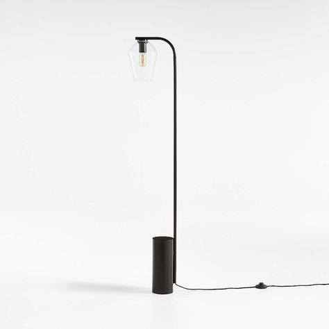 Chic Floor Lamps & Modern Standing Lamps | Crate & Barrel Jim Office, Flexible Lighting, Modern Standing Lamps, Bar Flooring, Corner Floor Lamp, Adjustable Floor Lamp, Lighting Options, Black Floor, Black Floor Lamp