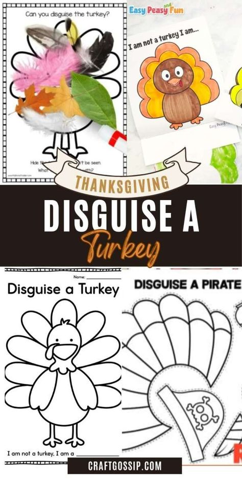 Turkey in Disguise Activities – Lesson Plans Elementary Games, Turkey In Disguise, Disguise A Turkey, Knitting Quilt, Christmas Crochet Blanket, Indie Craft, Turkey Disguise, Body Craft, Edible Crafts