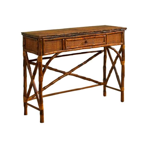 Antique Bamboo English Console – Coastal Furniture – Coastal Bleu Coastal Decor Kitchen, Rattan Console Table, Rattan Console, Coastal Entryway, Antique Bamboo, Hamptons Decor, Cerused Oak, Coastal Bathrooms, Coastal Living Rooms