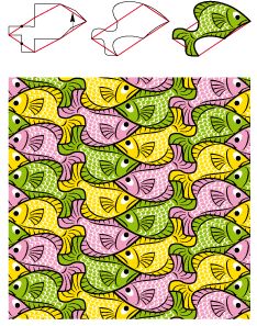 Tessellation method accessible to all: Free online - Nicolas Tessalation Art Ideas, Simple Tessellation Patterns, Easy Tessellation Patterns, Tessalations Patterns Ideas, Tesselations Pattern Ideas, Math Art Projects, Tessellation Art, Escher Art, Tessellation Patterns