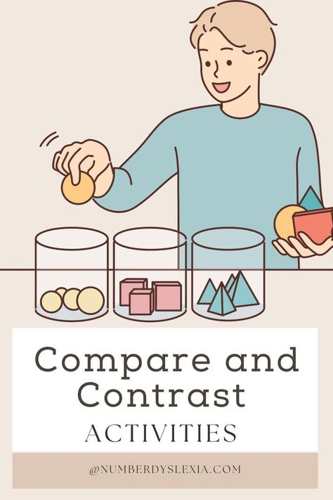 Compare And Contrast Activities, Compare Contrast Activities, Degrees Of Comparison, Numbers For Kids, Similarities And Differences, Kids Exploring, Speech Pathology, Tall Trees, Different Perspectives