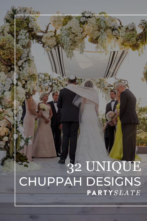 Chuppah String Lights, Chuppah Wedding Ideas, Beach Wedding Chuppah, Jewish Wedding Ceremony Chuppah, Jewish Wedding Chuppah Flowers, Wedding Ceremony Chuppah, Hupa Wedding Ideas, Unique Chuppah Ideas, Modern Chuppah Wedding