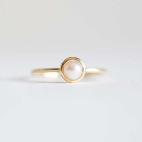 Slim Ring, Ring Pearl, Golden Ring, 18k Gold Ring, Pure Gold, Pearl Ring, Golden Age, Red Gold, Green And Gold