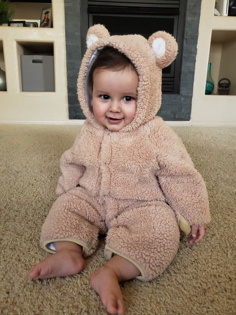 Cute baby bear onesie Baby In Bear Onesie, Baby Teddy Bear Outfit, Baby Bear Costume, Teddy Bear Onesie, Baby Bear Outfit, Baby Bear Onesie, Outwear Outfit, Bear Onesie, Baby Boy Bear