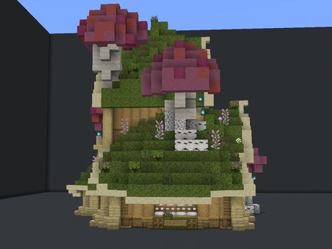 Blossom Minecraft, Mushroom Castle, Minecraft Mushroom, Cottagecore Minecraft, Witch Board, Cottage Witch, Mini Ideas, Cute Minecraft Houses, Minecraft Construction