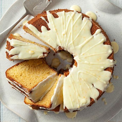 The delicate orange flavor of this simply delicious cake is perfect for rounding out a rich meal. The orange glaze would also be a nice way to top off slices of your favorite angel food cake. —Marjorie Ebert, Conewango Valley, New York Orange Chiffon Cake Recipe, Everyday Cakes, Chiffon Cake Recipe, Orange Chiffon Cake, Orange Food Coloring, Richard Simmons, Orange Cake Recipe, Orange Glaze, Orange Chiffon