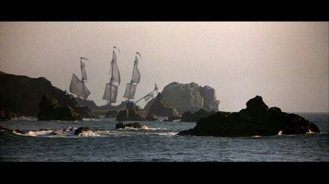 Goonies Ship sailing out from behind rocks Goonies Pirate Ship, Goonies Tattoo, Goonies Art, Goonies Movie, Goonies 1985, Dolphin Tale, Pirate Games, The Goonies, School Of Rock