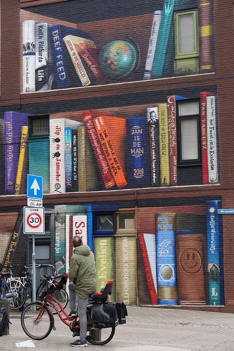 book shelf illusion Bookshelf Mural, Book Mural, Library Murals, Library Wall Mural, Library Mural, Book Murals Wall Art, Bookstore Wall Mural, Elementary Library Wall Murals, Art Puns