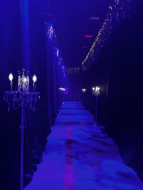 Purple Indigo Aesthetic, Blueish Purple Aesthetic, Victorian Boy Aesthetic, Purple And Blue Lighting, Royal Purple Aesthetic, Waltz Aesthetic, Blue And Purple Aesthetic, Purple Hallway, Purple And Blue Aesthetic