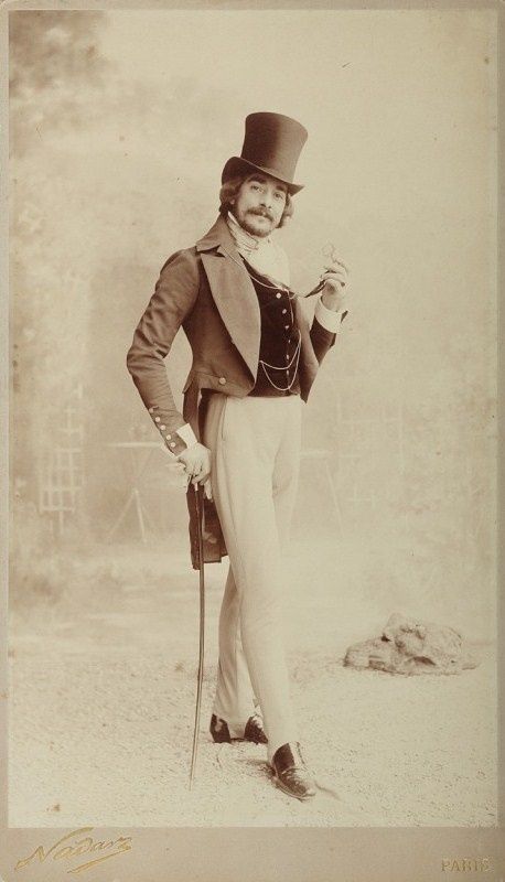 Photograph by Felix Nadar “Man With Top Hat”, 1890  Gentleman dressed a la 1810s 1950s Jacket Mens, Flapper 1920s, Cargo Jacket Mens, Victorian Men, Victorian Gentleman, Green Cargo Jacket, Fashion 1920s, Fashion 1980s, Fashion 1970s