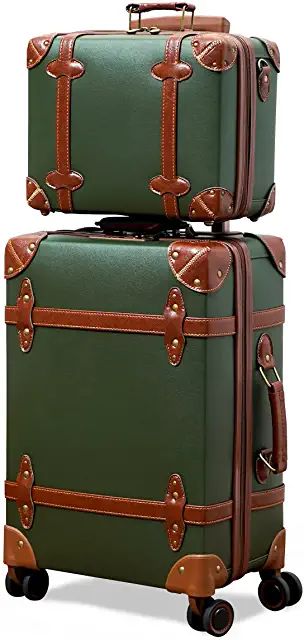 Amazon.com : Luggage Sets Leather Luggage Set, Retro Luggage, Trunk Luggage, Small Case, Suitcase Set, Vintage Suitcase, Tsa Approved, Vintage Luggage, Leather Luggage