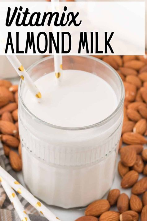 Here's a step-by-step tutorial for making homemade Vitamix Almond Milk that is super creamy. This recipe is vegan and dairy-free, and perfect for a dairy substitute. Vitamix Almond Milk, Vanilla Almond Milk Recipes, Diy Almond Milk, Almond Milk Recipes Homemade, Almond Milk Recipe, Make Almond Milk, Almond Milk Recipes, Homemade Almond Milk, Vanilla Almond Milk