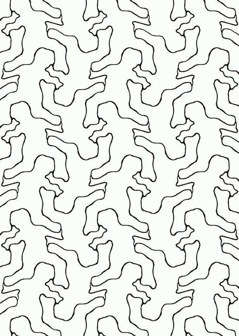 Red Modular, Escher Tessellations, Tessellation Art, Escher Art, Tessellation Patterns, Sophisticated Art, Mc Escher, Geometry Pattern, Art Drawings Simple