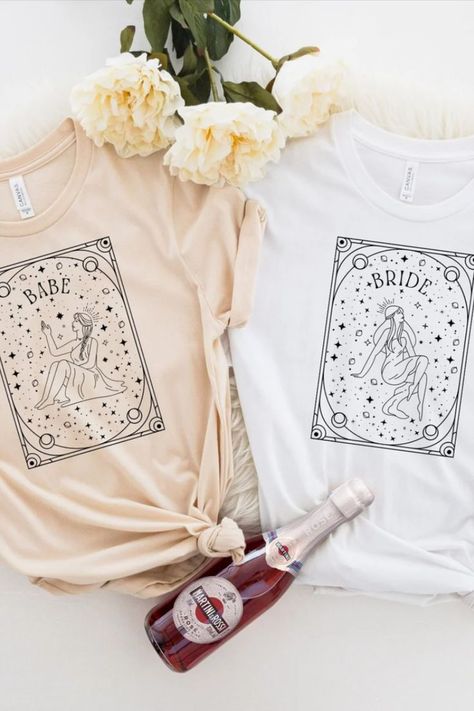 Celestial Boho, Celestial Shirt, Astrology Tarot, Bachelorette Themes, Bridal Bachelorette Party, Wedding Festivities, Bachelorette Party Themes, Bach Party, Bachelorette Shirts