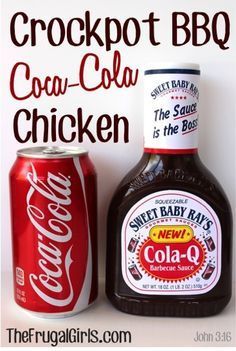 Bbq Chicken Crockpot Easy, Barbeque Chicken Crockpot, Pulled Chicken Crock Pot Recipes, Cooking Ham In Crockpot, Crockpot Pulled Chicken, Coca Cola Recipes, Coke Recipes, Chicken Wings Crockpot, Coca Cola Chicken