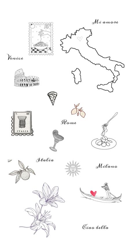 Travel Tattoo Europe, Small Matching Travel Tattoos, Ancient Italian Symbols, Europe Travel Tattoo Ideas, Tattoos For Fashion Lovers, Italian Sister Tattoos, Tattoos From Italy, Tiny Tattoos Italy, Sicily Italy Tattoo Ideas