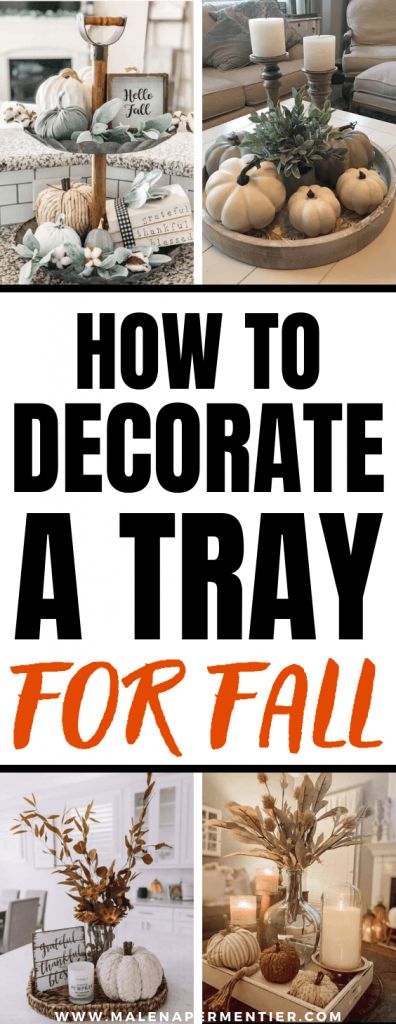 Fall Serving Tray Decor, Fall Table Tray Decor, Fall Tray Decorating Ideas Coffee Table, Fall Coffee Table Decor Tray Living Room, Fall Tray Decorating Ideas, Fall Coffee Table Decor Tray, How To Decorate A Tray, Coffee Table Fall Decor Ideas, Fall Dining Room Table Decor