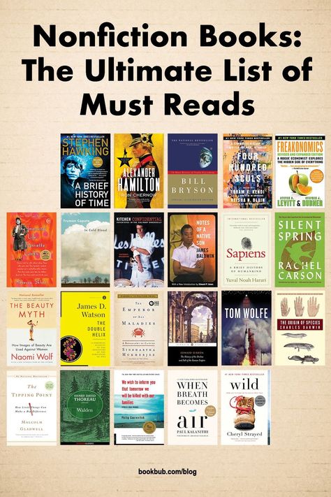 On the hunt for good nonfiction books to read next? Here are some of the all-time greats. Best Nonfiction Books, Best Non Fiction Books, Best Books Of All Time, Historical Nonfiction, Books Everyone Should Read, Books To Read Nonfiction, Inspirational Books To Read, Psychology Books, Best Books