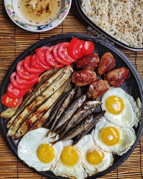 Pinoy Breakfast Platter, Filipino Breakfast Platter, Pinoy Breakfast, Filipino Breakfast, Filipino Foods, Breakfast Platter, Food Painting, Pinoy Food, Filipino Food