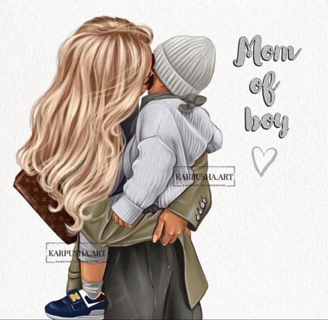 Illustration Portraits, Mother Daughter Pictures, Mother Pictures, Fashion Art Prints, Fashion Clipart, Boy Illustration, Baby Illustration, Boy Drawing, Girly Drawings