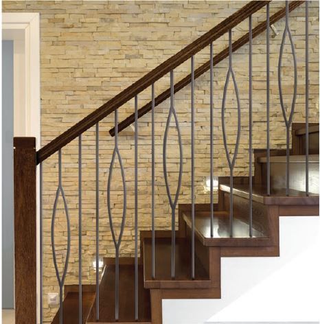 Banister Remodel, Steel Stair Railing, House Of Forgings, Metal Balusters, Interior Stair Railing, Modern Stair Railing, Stair Ladder, Patio Railing, Stair Balusters