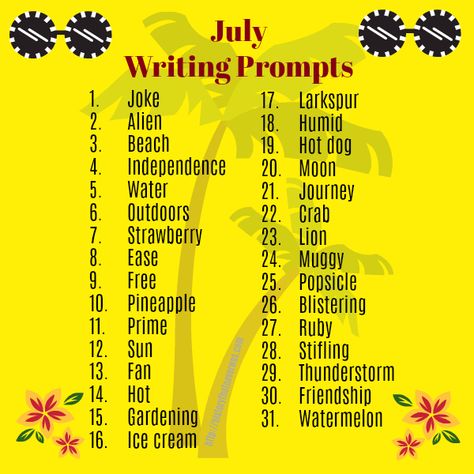 Teen Love Books, July Writing Prompts, Word Journal, Poem Writing Prompts, Writing Challenges, Artist Lifestyle, Kindergarten Writing Prompts, Poem Writing, Writing Prompts Romance