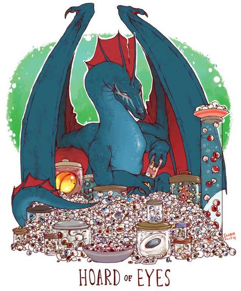 Unusual Dragon Hoards by Lauren Dawson - Imgur Dragon Hoards, Dragon Hoard, Cats Food, Dragon Wings, Mythical Creatures Art, Cute Dragons, Mythological Creatures, Fantasy Dragon, Mystical Creatures